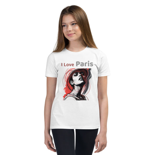 I Love Paris Red Hat Fashion T-Shirt for Women | ccanvas - Women’s T-Shirts | Ccanvas