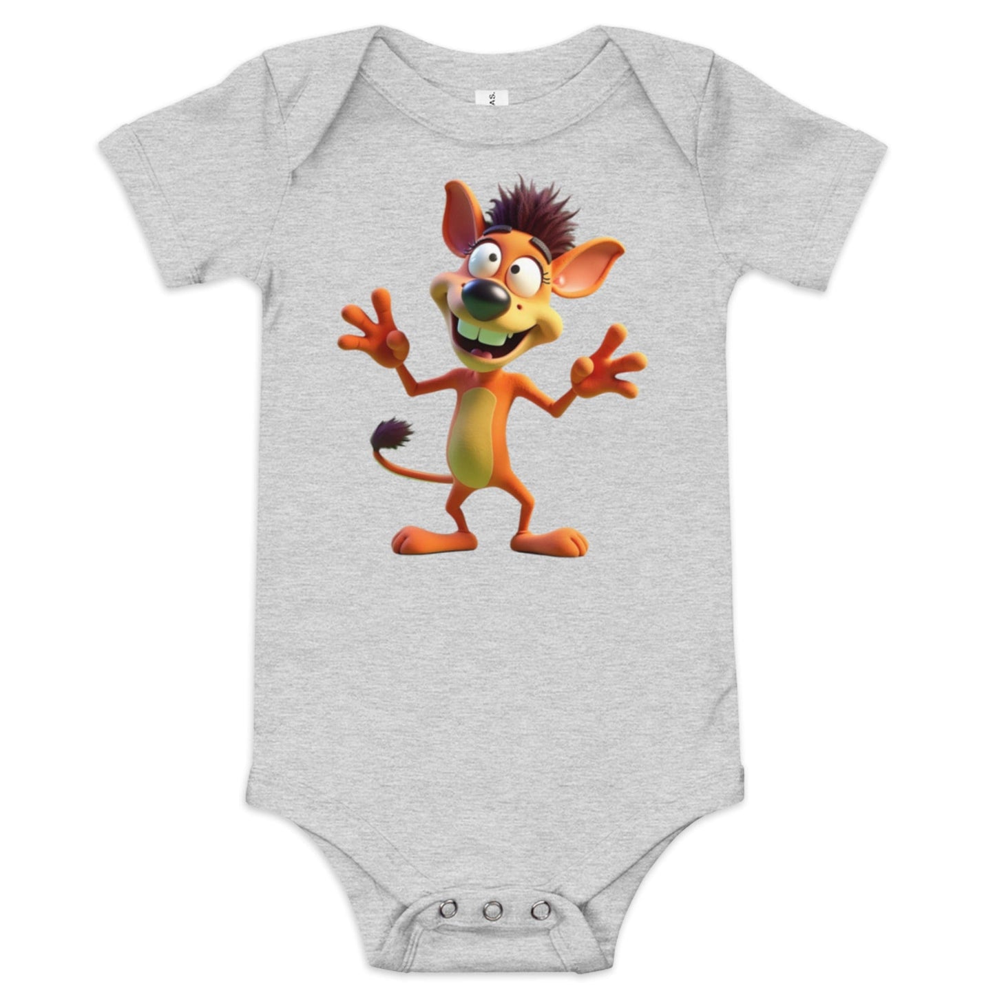 Funny Cartoon Wild Pup Baby Onesie in Blue | ccanvas - Baby Onesies | Ccanvas
