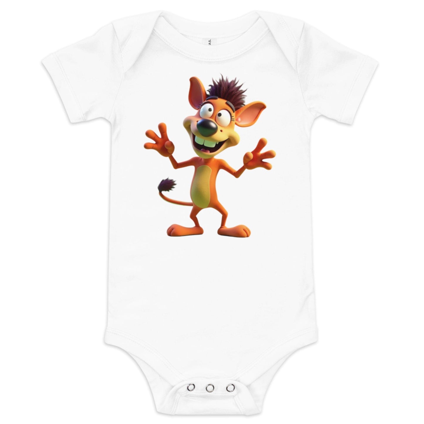 Funny Cartoon Wild Pup Baby Onesie in Blue | ccanvas - Baby Onesies | Ccanvas