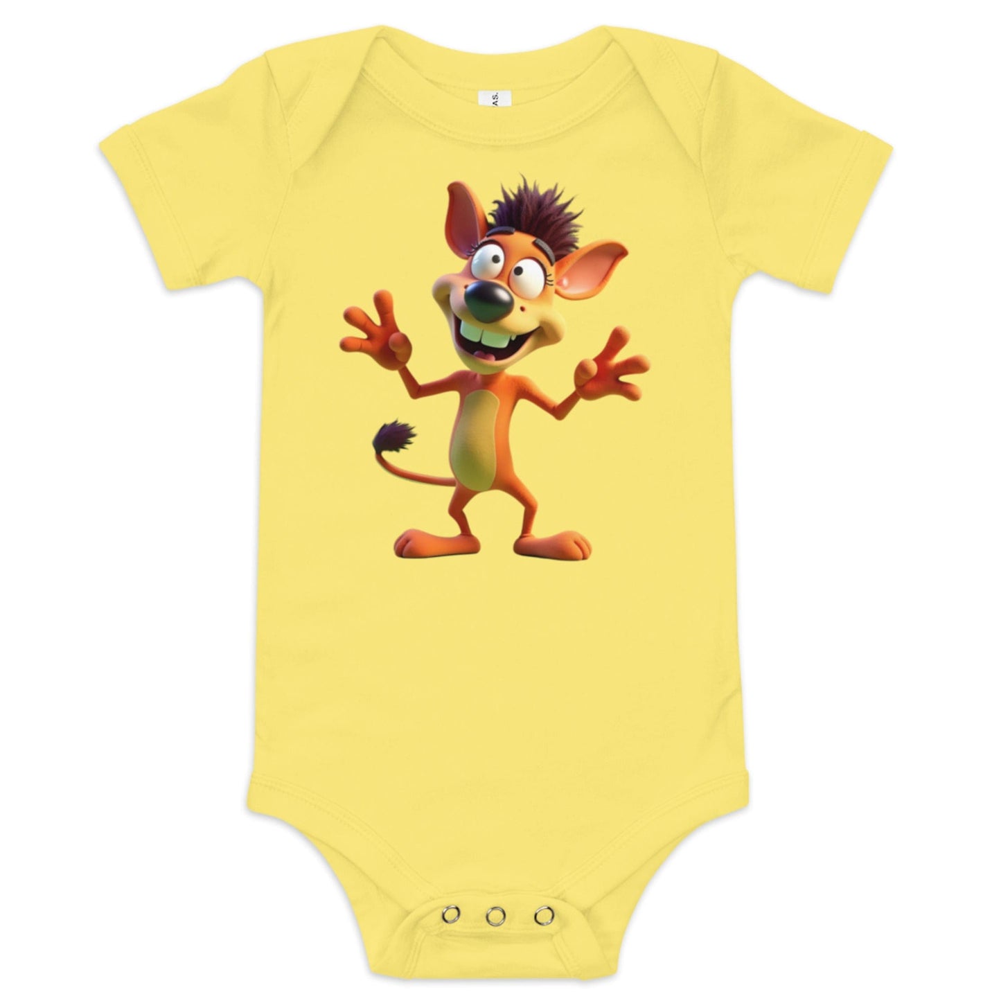 Funny Cartoon Wild Pup Baby Onesie in Blue | ccanvas - Baby Onesies | Ccanvas