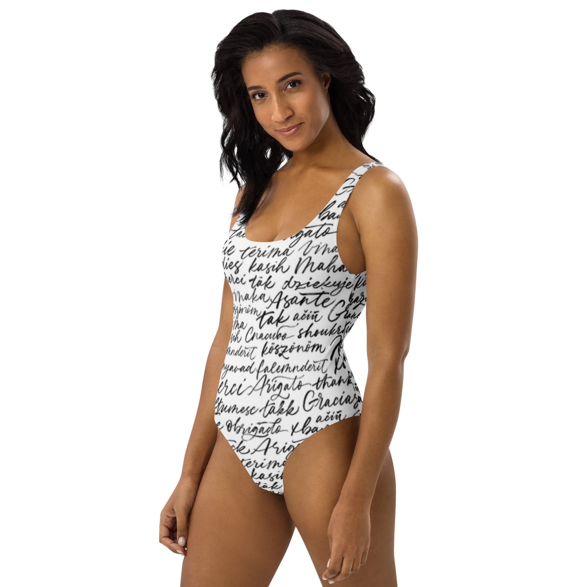 Elegant White Printed One - Piece Swimsuit for Women | ccanvas - Swimsuit | Ccanvas