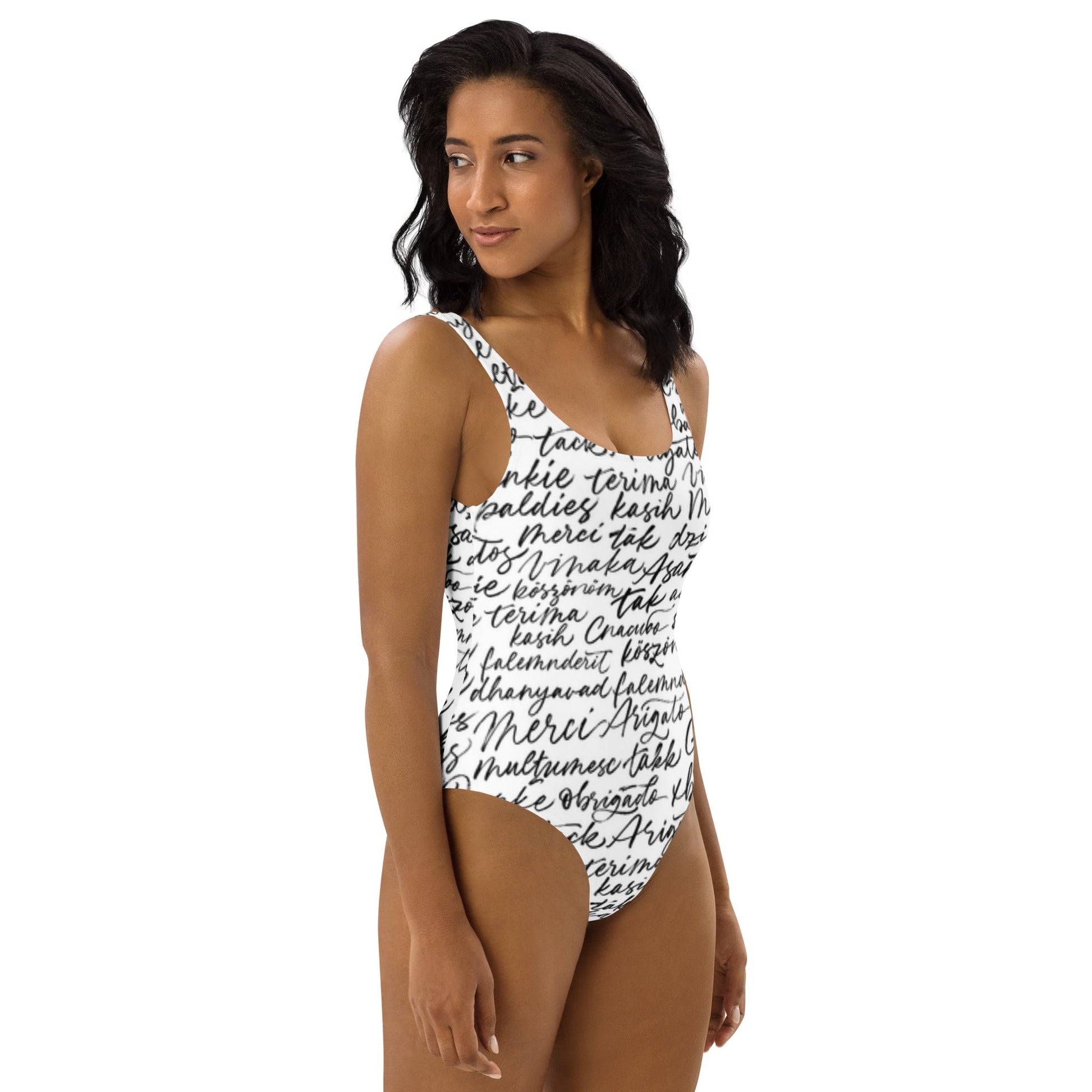 Elegant White Printed One - Piece Swimsuit for Women | ccanvas - Swimsuit | Ccanvas