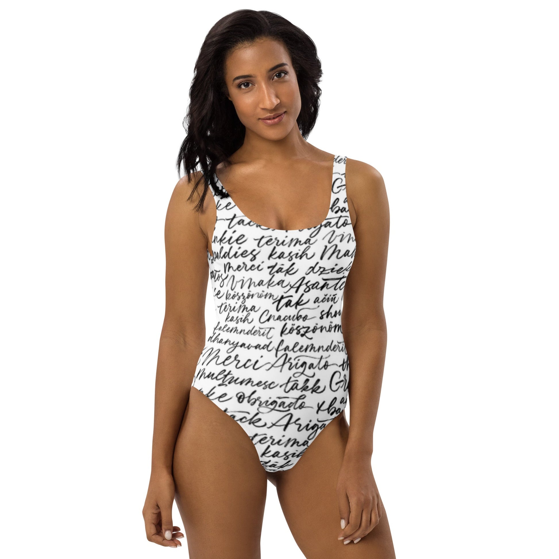 Elegant White Printed One - Piece Swimsuit for Women | ccanvas - Swimsuit | Ccanvas