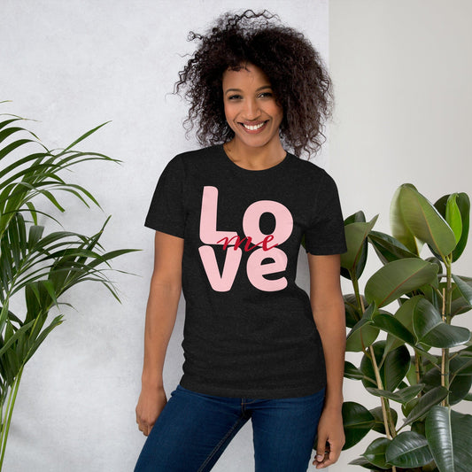 Love Me Graphic T-Shirt – Bold Minimalist Print | ccanvas - Unisex T-Shirt with Graphic Print | Ccanvas