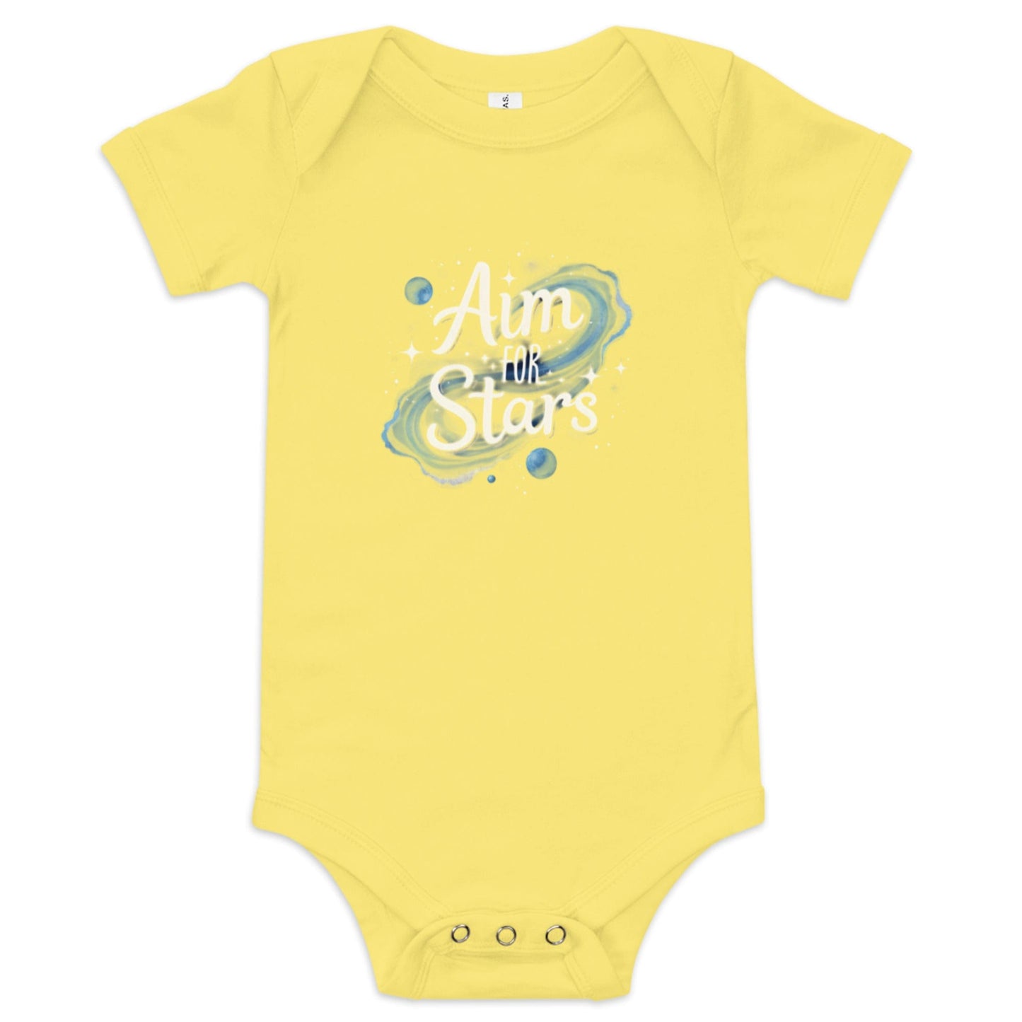 Aim for the Stars Baby Onesie - Inspirational Space Bodysuit | ccanvas - Baby Onesies & Bodysuit | Ccanvas
