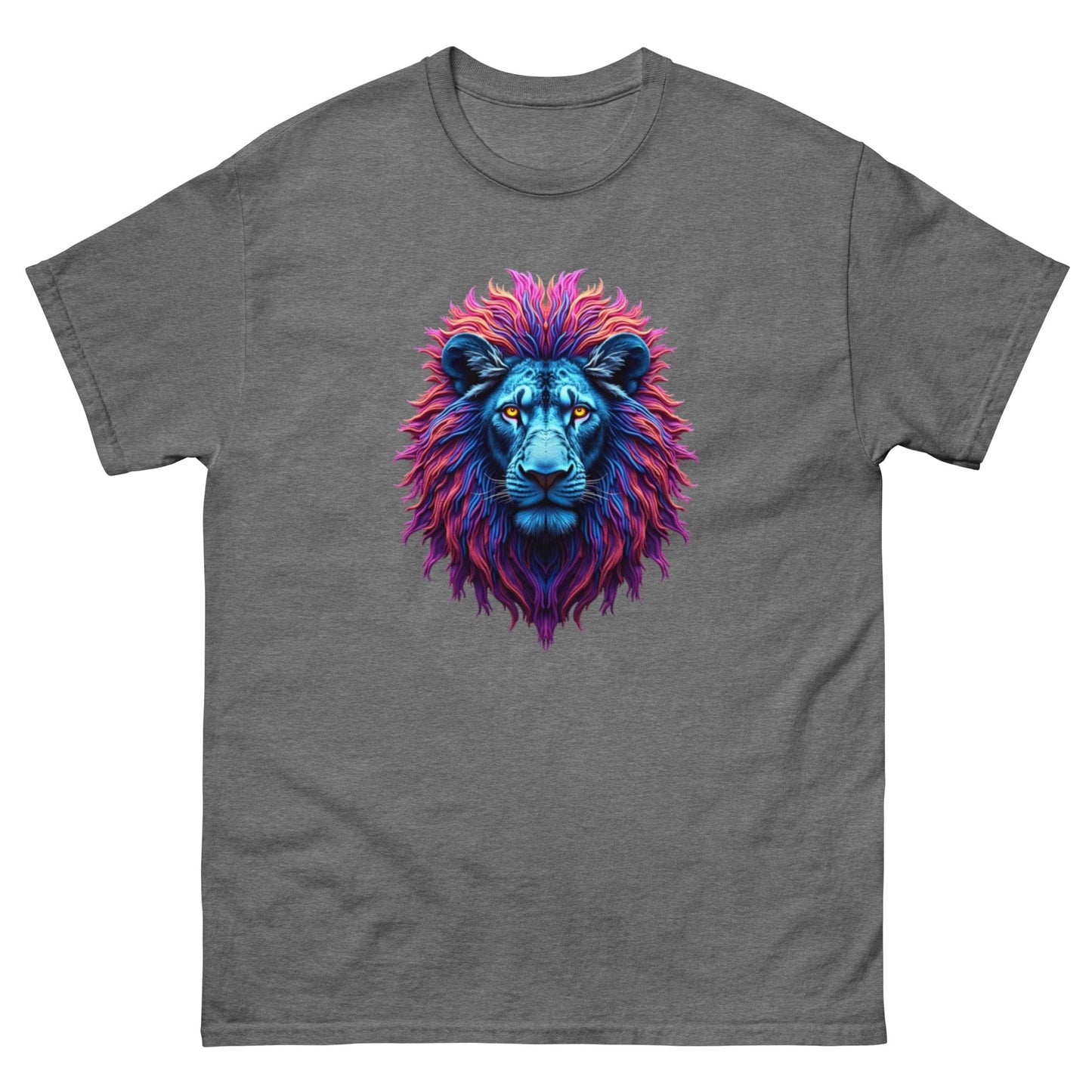 Neon Lion T-Shirt – Fierce Abstract Animal Art Tee at ccanvas - Animal Graphic T-Shirt / Neon Art Tee | Ccanvas