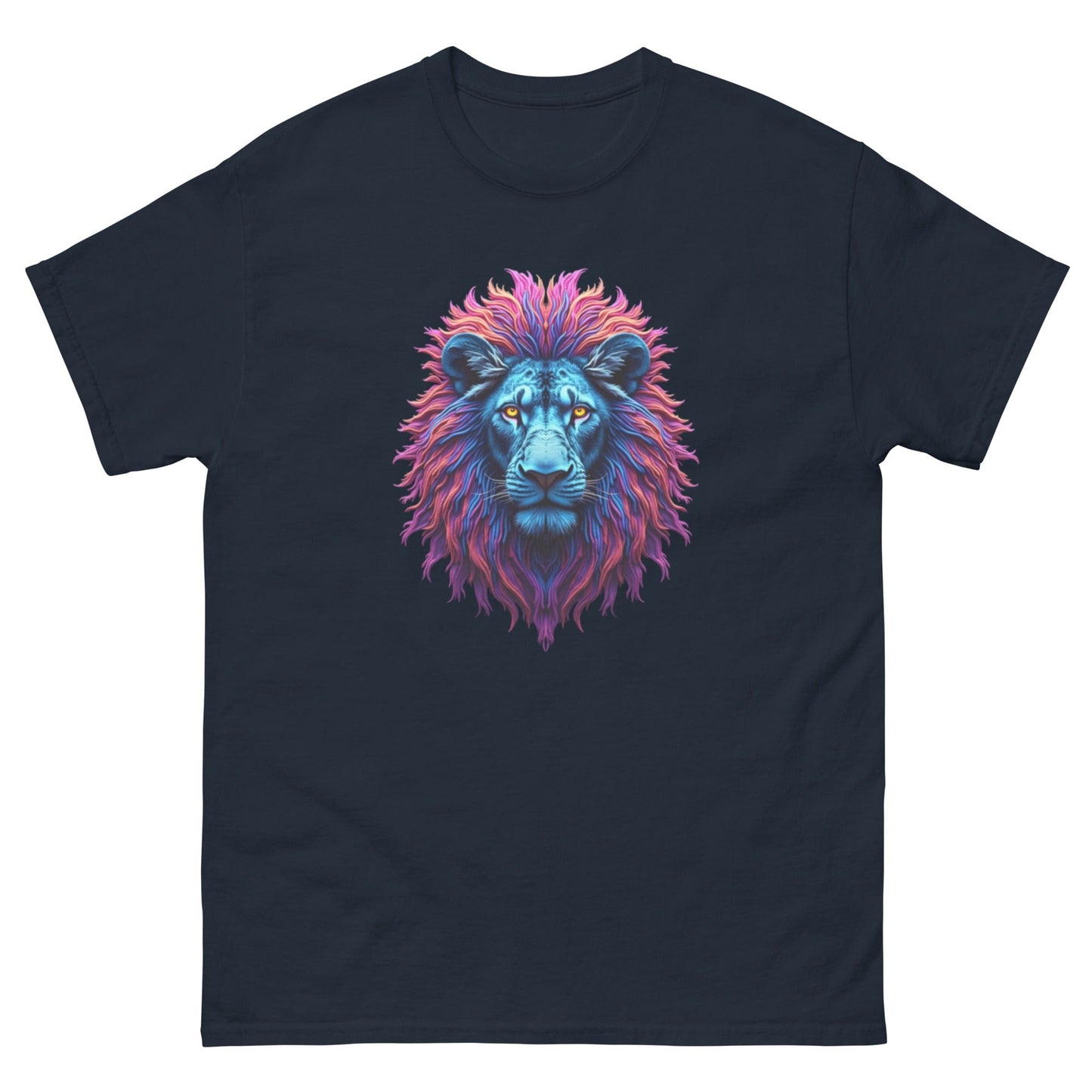 Neon Lion T-Shirt – Fierce Abstract Animal Art Tee at ccanvas - Animal Graphic T-Shirt / Neon Art Tee | Ccanvas
