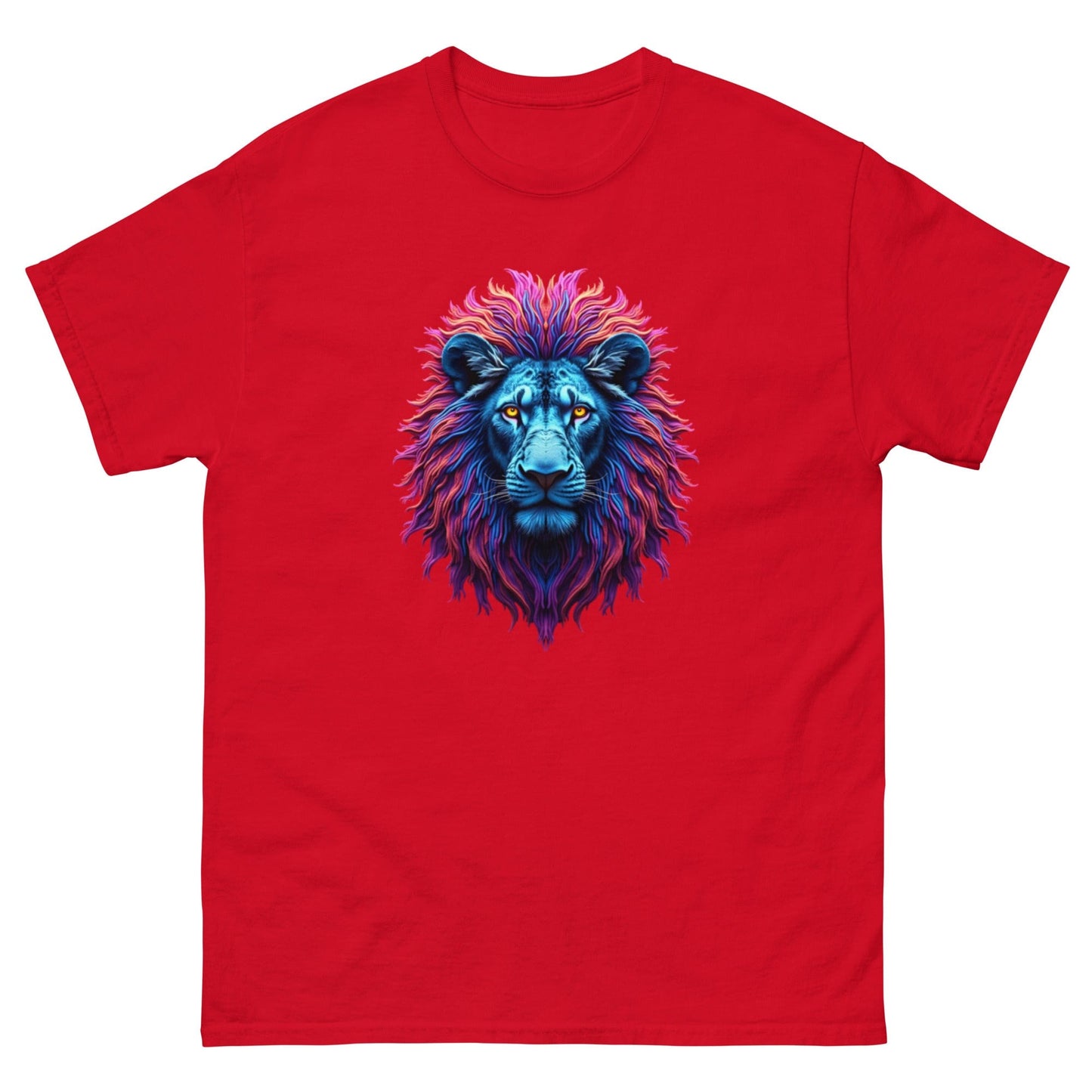 Neon Lion T-Shirt – Fierce Abstract Animal Art Tee at ccanvas - Animal Graphic T-Shirt / Neon Art Tee | Ccanvas
