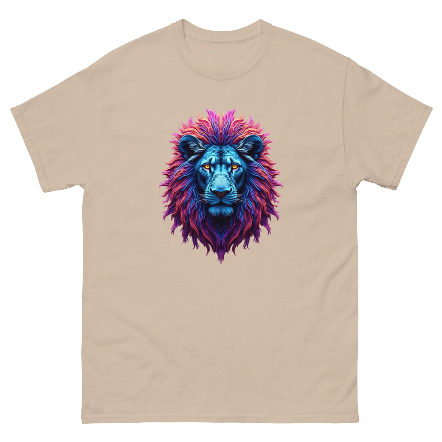 Neon Lion T-Shirt – Fierce Abstract Animal Art Tee at ccanvas - Animal Graphic T-Shirt / Neon Art Tee | Ccanvas
