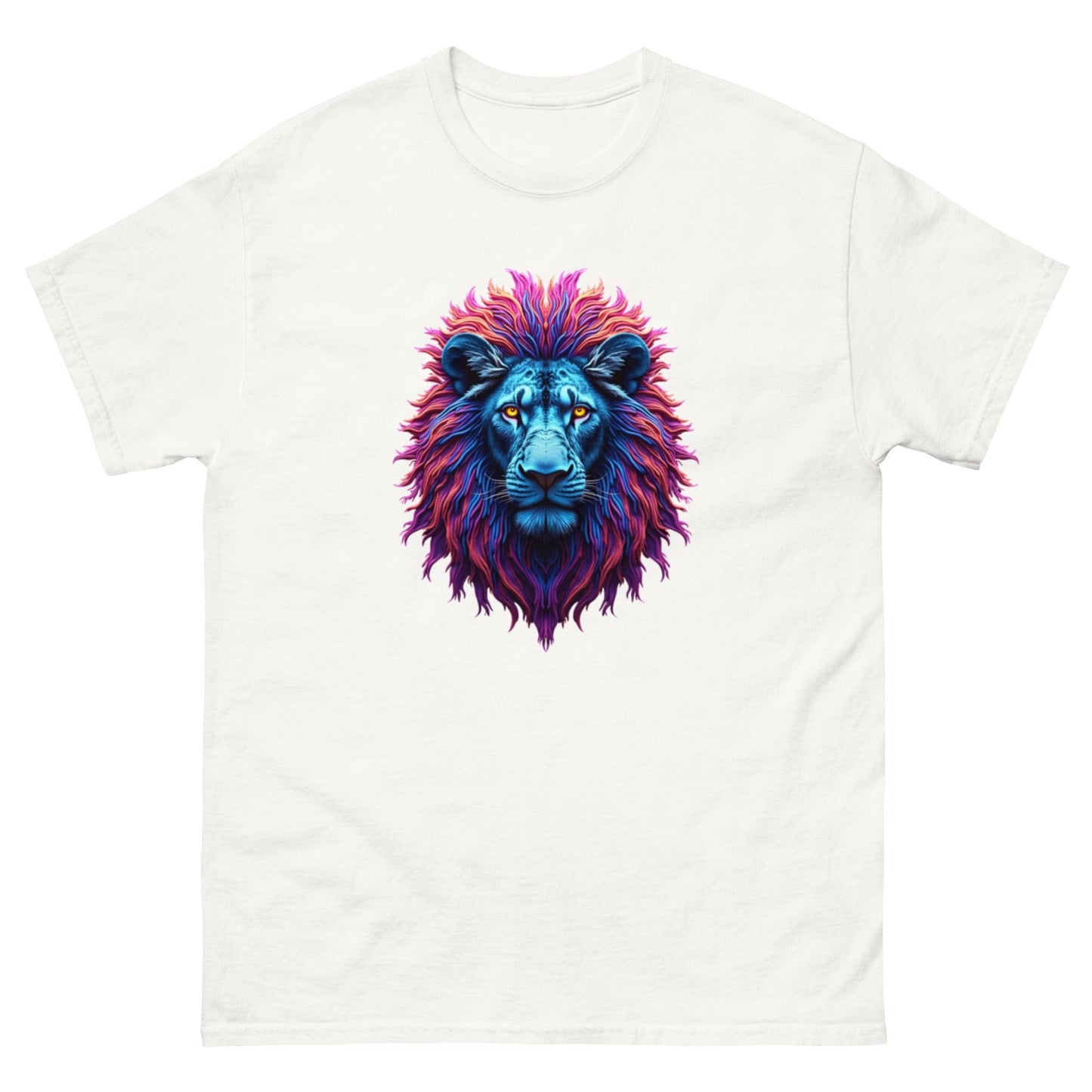 Neon Lion T-Shirt – Fierce Abstract Animal Art Tee at ccanvas - Animal Graphic T-Shirt / Neon Art Tee | Ccanvas