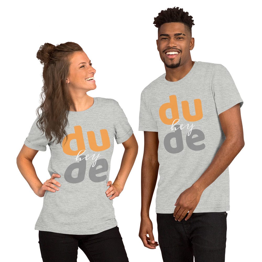 Hey Dude T-Shirt – Bold Retro Typography Tee for Men | ccanvas - Men’s Graphic T-Shirt | Ccanvas