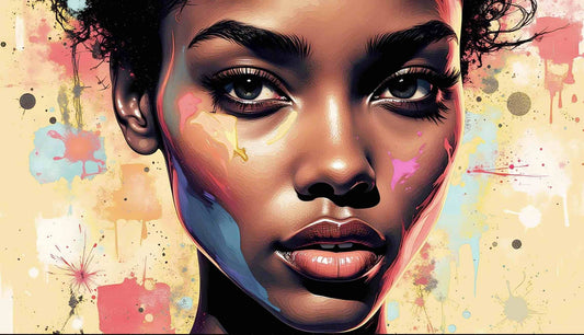 Bold Afro Beauty – Vibrant Portrait Digital Art Download | ccanvas - Downloadable Digital Art | Ccanvas