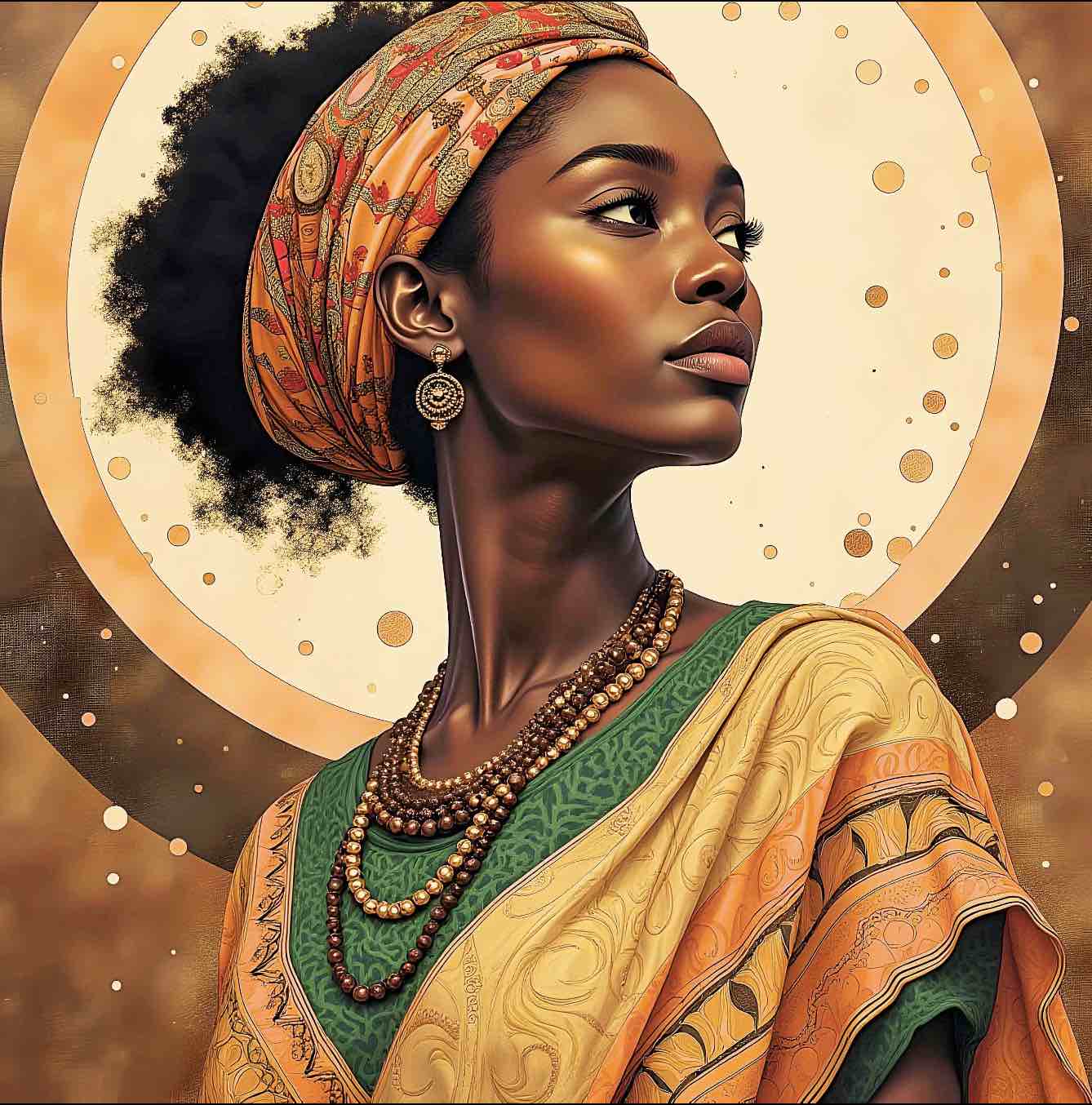 Downloadable African Royalty Portrait – Digital Art (Max 150x150cm) | ccanvas - Downloadable Digital Art | Ccanvas