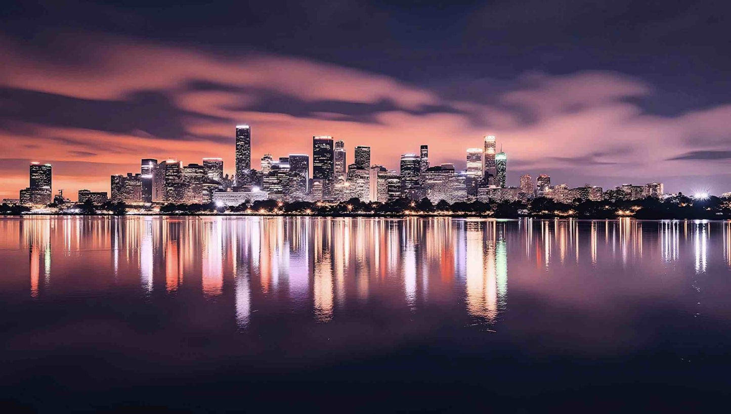 Downloadable City Lights Skyline – Digital Art (Max 150x150cm) | ccanvas - Downloadable Digital Art | Ccanvas