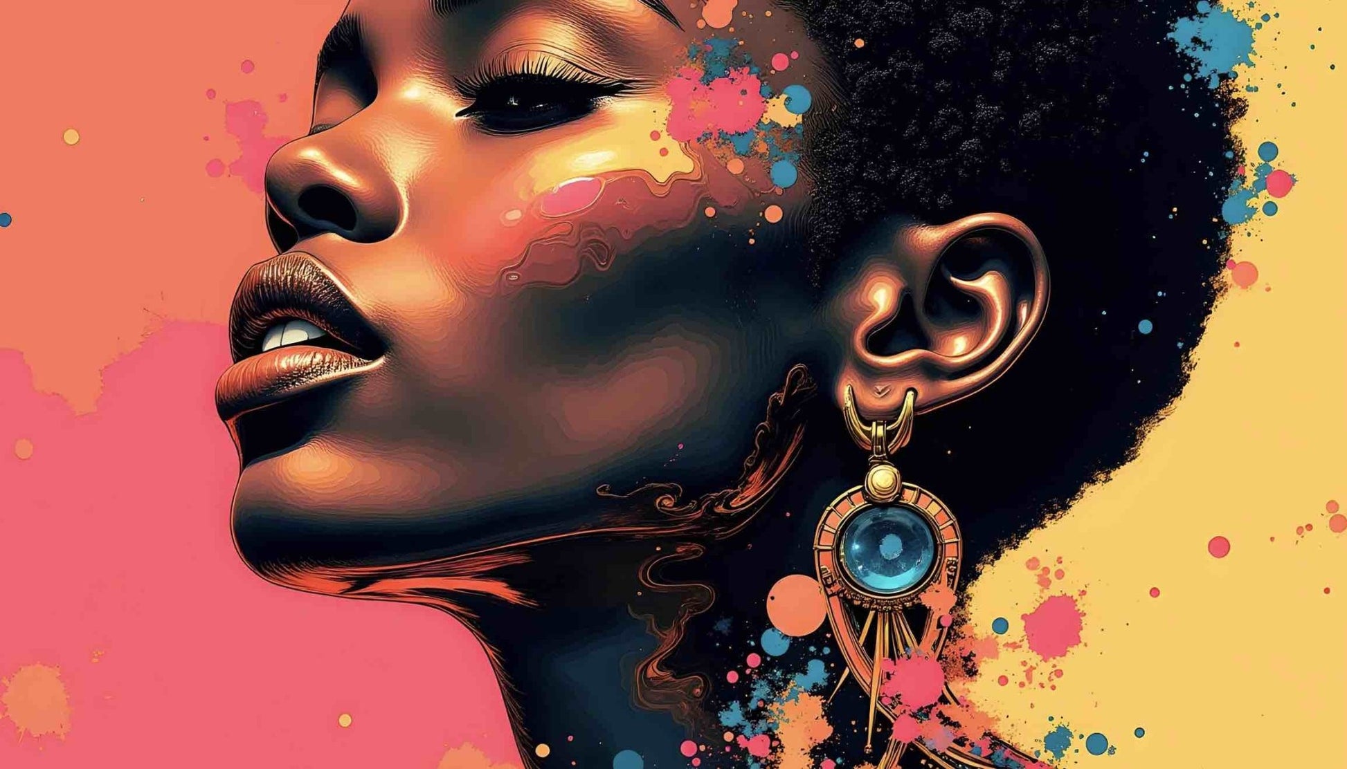Downloadable Color Splash Glow Portrait – Digital Art (Max 150x150cm) | ccanvas - Downloadable Digital Art | Ccanvas