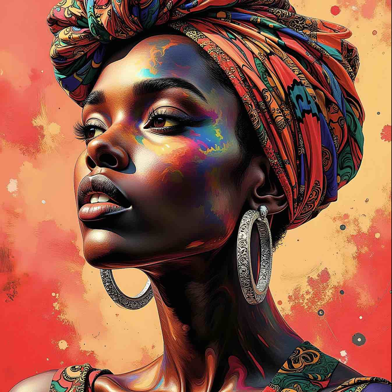 Downloadable Crowned Beauty Portrait – Digital Art (Max 150x150cm) | ccanvas - Downloadable Digital Art | Ccanvas