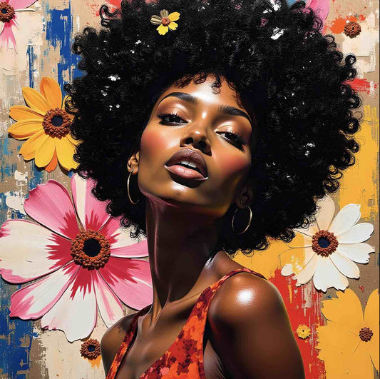 Downloadable Floral Soul Portrait – Digital Art (Max 150x150cm) | ccanvas - Downloadable Digital Art | Ccanvas