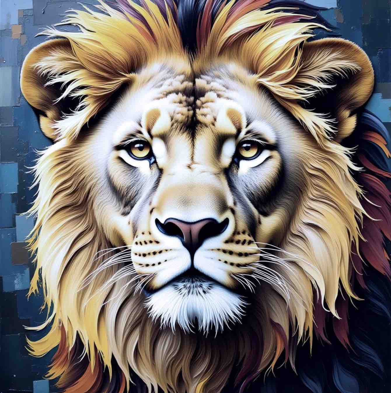 Downloadable Majestic Lion Portrait – Digital Art (Max 150x150cm) | ccanvas - Downloadable Digital Art | Ccanvas