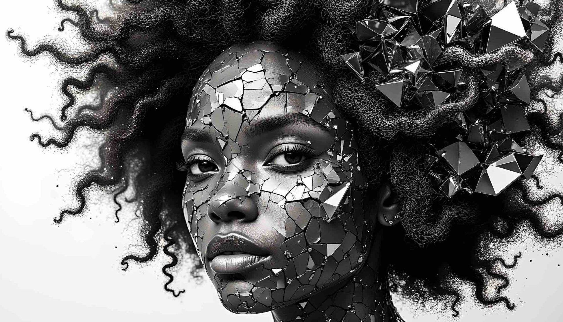 Downloadable Shattered Reflection Portrait – Digital Art (Max 150x150cm) | ccanvas - Downloadable Digital Art | Ccanvas