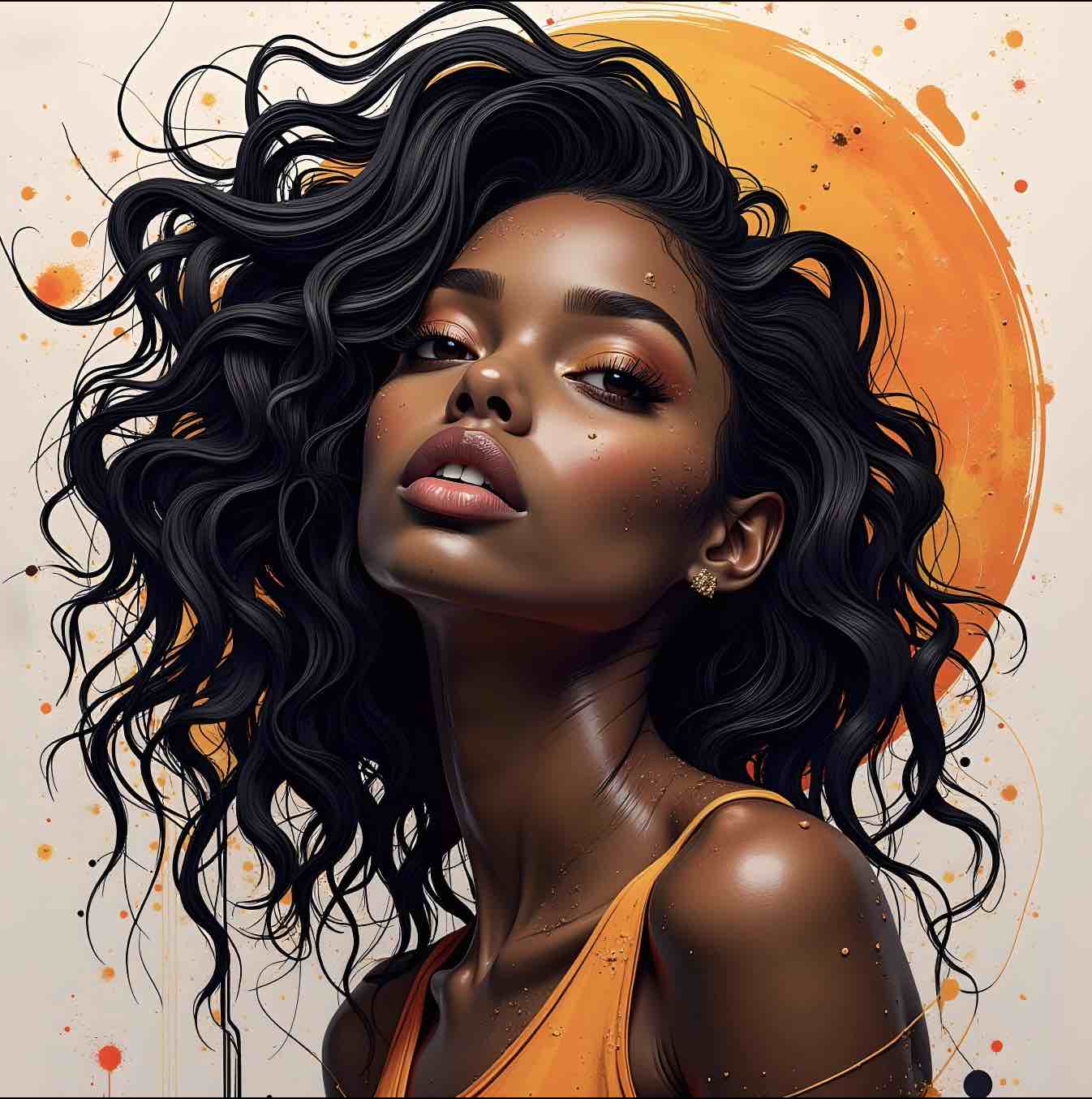 Downloadable Sun - Kissed Beauty Portrait – Digital Art (Max 150x150cm) | ccanvas - Downloadable Digital Art | Ccanvas