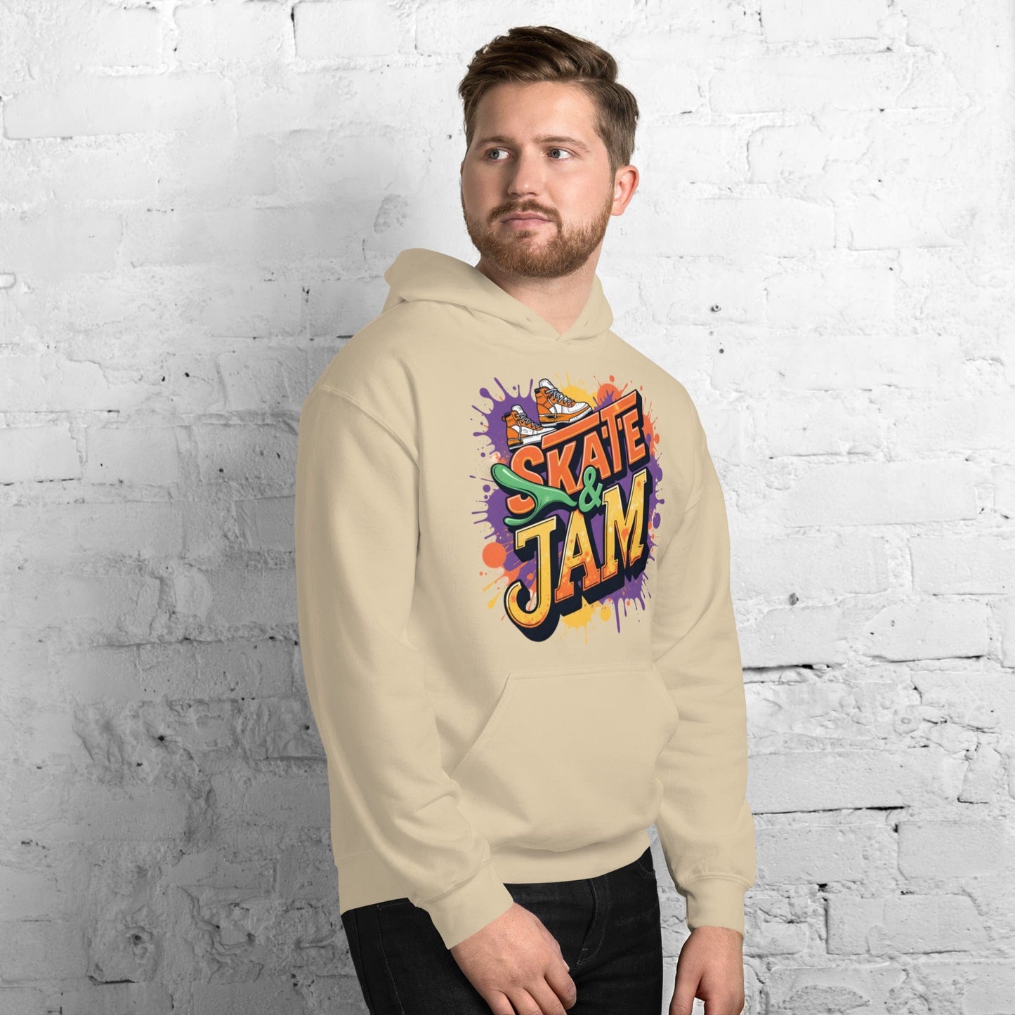 Skate & Jam Hoodie – Retro Streetwear Hoodie for Men & Women | ccanvas - Hoodies (Male & Female) | Ccanvas