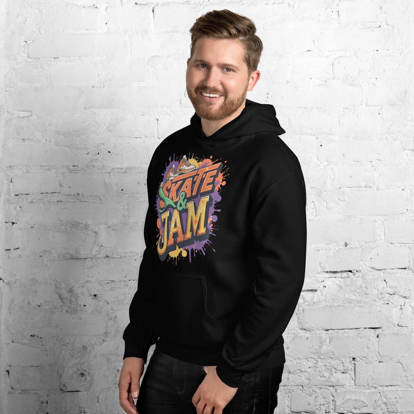 Skate & Jam Hoodie – Retro Streetwear Hoodie for Men & Women | ccanvas - Hoodies (Male & Female) | Ccanvas