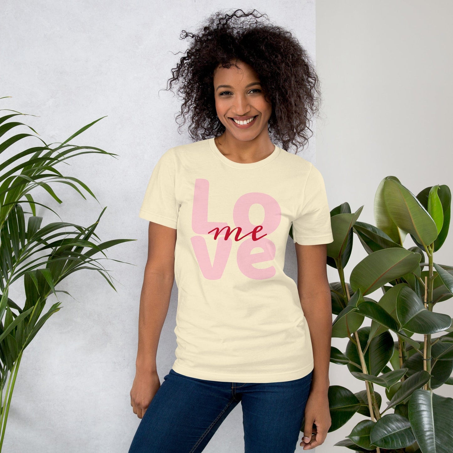 Love Me Graphic T-Shirt – Bold Minimalist Print | ccanvas - Unisex T-Shirt with Graphic Print | Ccanvas