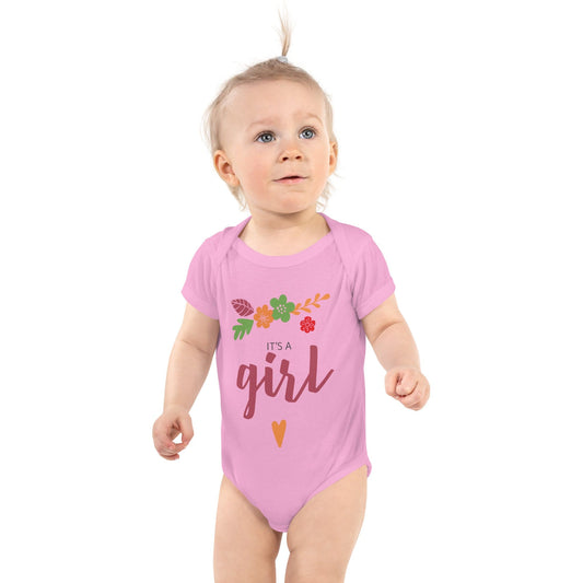 It’s a Girl” Baby Bodysuit – Cute Newborn Gender Reveal Onesie | ccanvas - Baby Onesies | Ccanvas