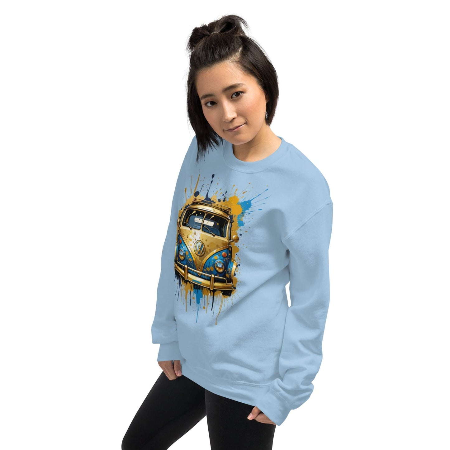 Retro Van Splash Sweatshirt – Vintage Vibes Meets Street Art | ccanvas - Sweatshirts | Ccanvas