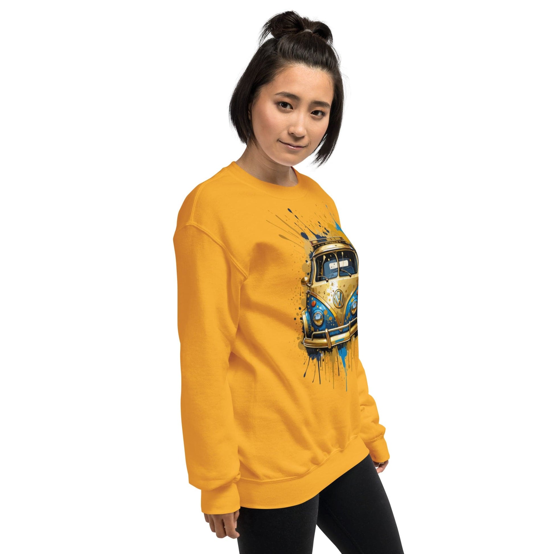 Retro Van Splash Sweatshirt – Vintage Vibes Meets Street Art | ccanvas - Sweatshirts | Ccanvas