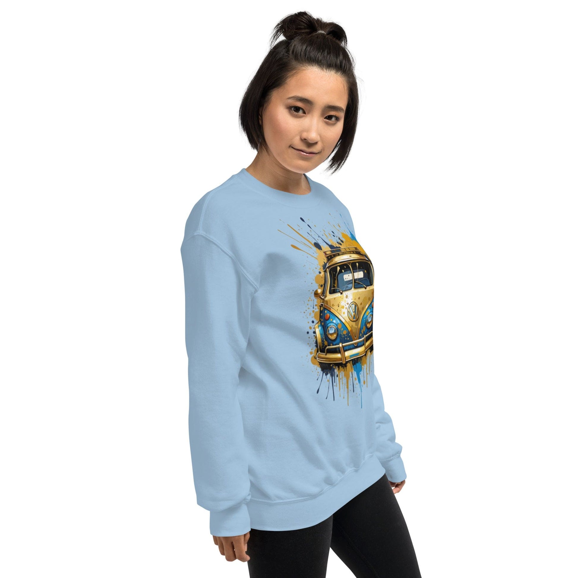 Retro Van Splash Sweatshirt – Vintage Vibes Meets Street Art | ccanvas - Sweatshirts | Ccanvas