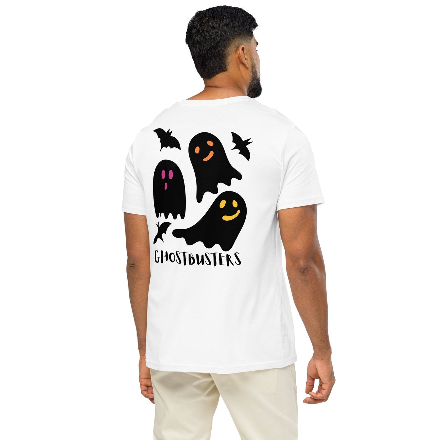 Ghostbusters Halloween T-Shirt – Funny Cartoon Ghost Print | ccanvas - Unisex Halloween T-Shirt | Ccanvas