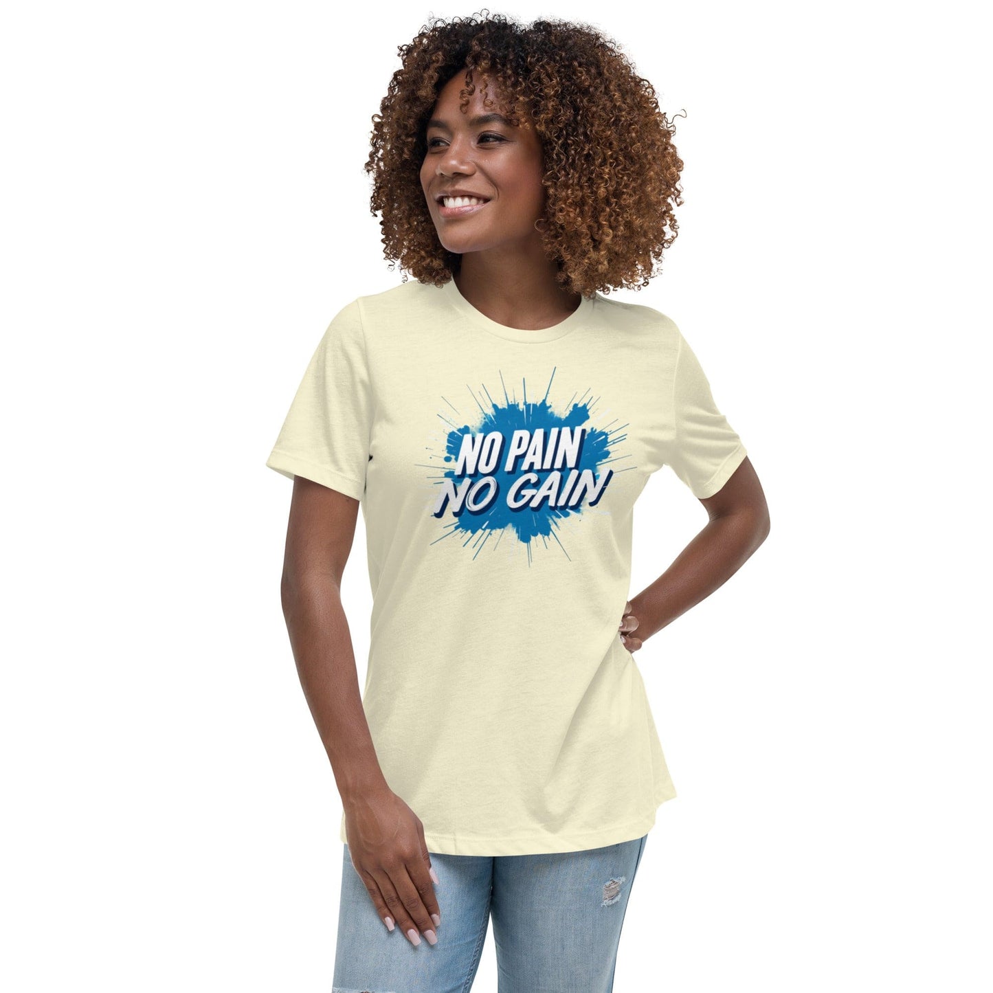No Pain No Gain T-Shirt - Motivational Workout Gym Tee | ccanvas - Women’s T-Shirt | Ccanvas
