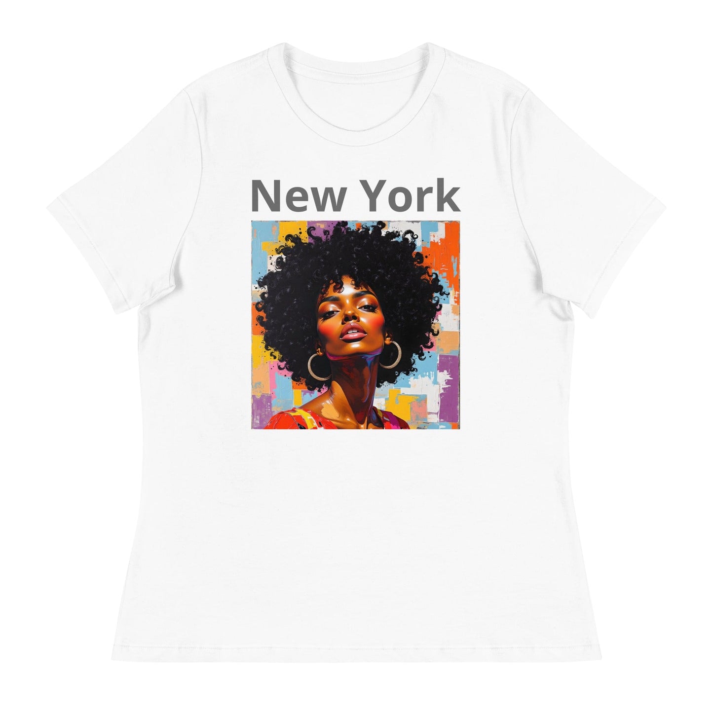 New York – Afro Pop Art Urban T-Shirt for Women | ccanvas - Women's T-Shirts | Ccanvas