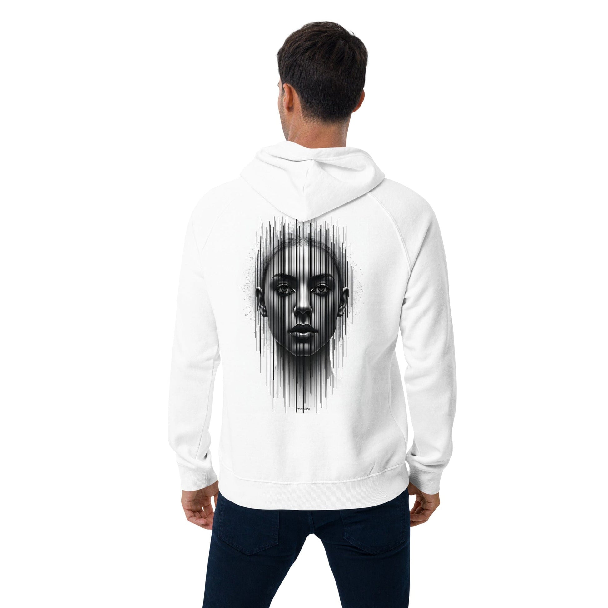 Digital Face Art Hoodie – Futuristic Line Portrait Print | ccanvas - Hoodie / Statement Streetwear | Ccanvas