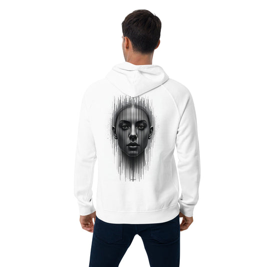 Digital Face Art Hoodie – Futuristic Line Portrait Print | ccanvas - Hoodie / Statement Streetwear | Ccanvas