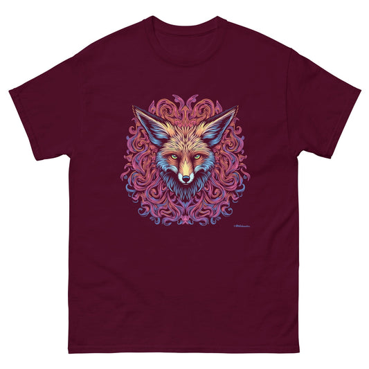 Psychedelic Colorful Fox Head T-Shirt – Bold Geometric Animal Art | ccanvas - Unisex Graphic T-Shirt | Ccanvas