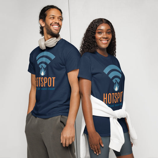 Funny WiFi T-Shirt HOTSPOT | Tech Graphic Tee for Men & Women | ccanvas - Unisex T-Shirt | Ccanvas