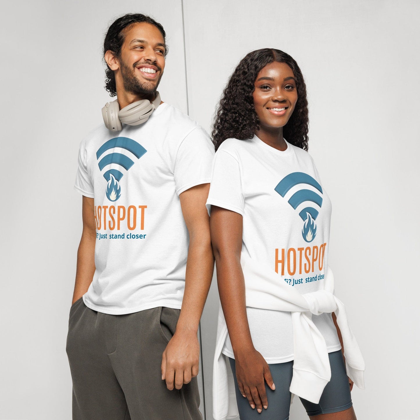 Funny WiFi T-Shirt HOTSPOT | Tech Graphic Tee for Men & Women | ccanvas - Unisex T-Shirt | Ccanvas