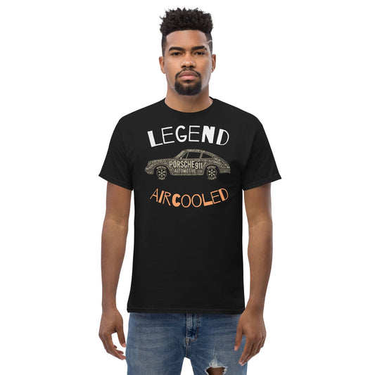 Legend Aircooled Porsche 911 T-Shirt – Classic Car Typography Graphic | ccanvas - T-Shirts | Ccanvas