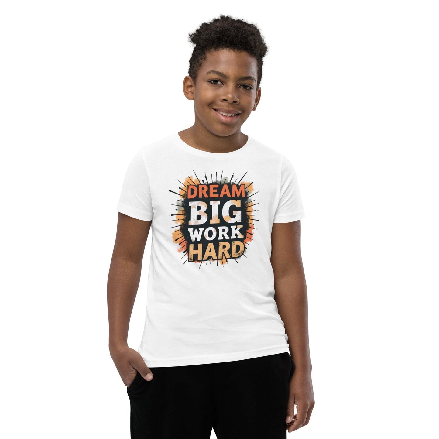 Dream Big Work Hard – Kids Motivational T-Shirt | ccanvas - Children’s T-Shirts | Ccanvas