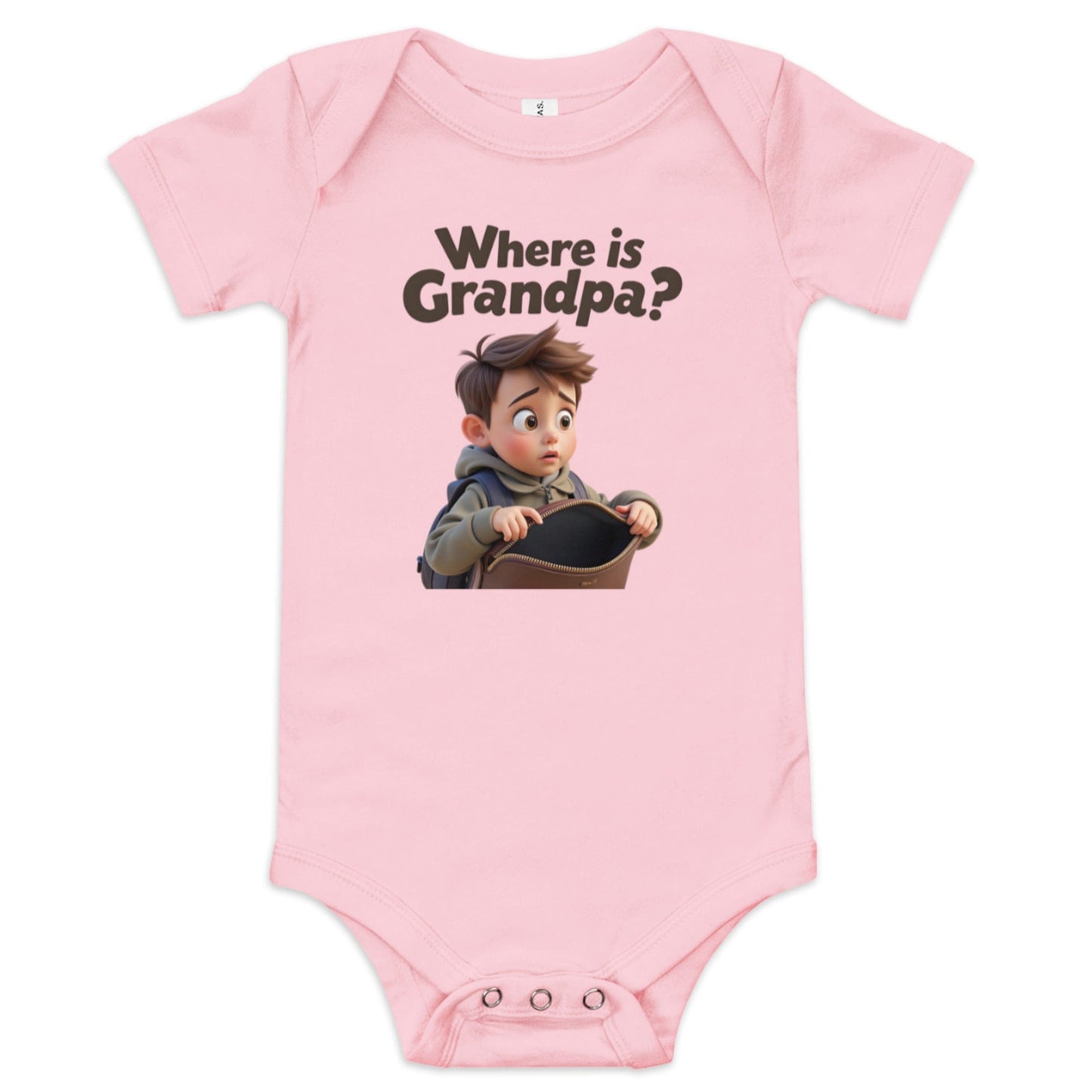 Where is Grandpa? Funny Baby Onesie Bodysuit | ccanvas - Baby Onesies & Bodysuits | ccanvas