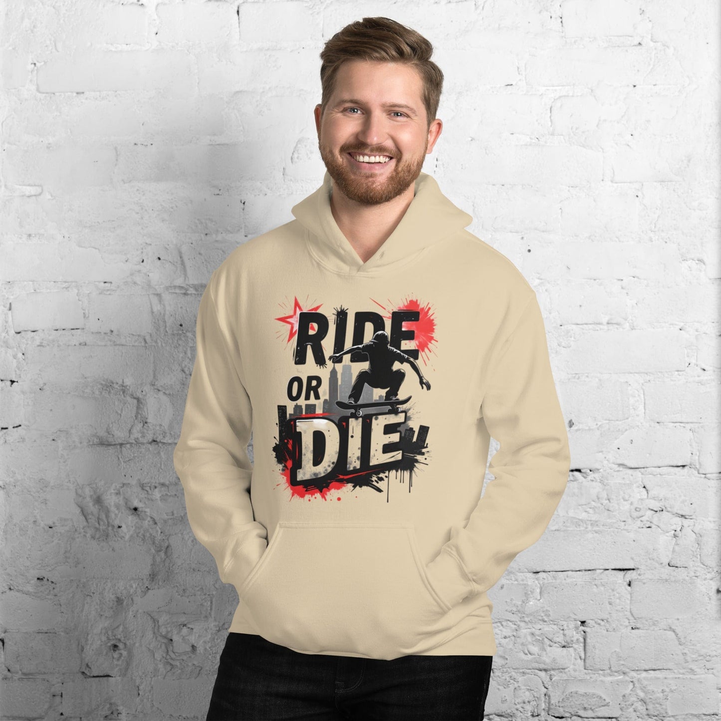 Ride or Die Hoodie – Bold Skater Graphic Hoodie for Men & Women | ccanvas - Hoodies (Male & Female) | Ccanvas